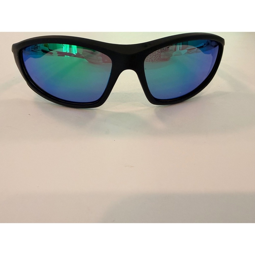 Shady Rays Titan Matte Black Sunglasses Blue Green Mirrored Lens UV400 KI-7L